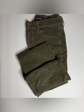Veronica Beard Beverly Skinny Flare Corduroy Jeans Army Green Size 27